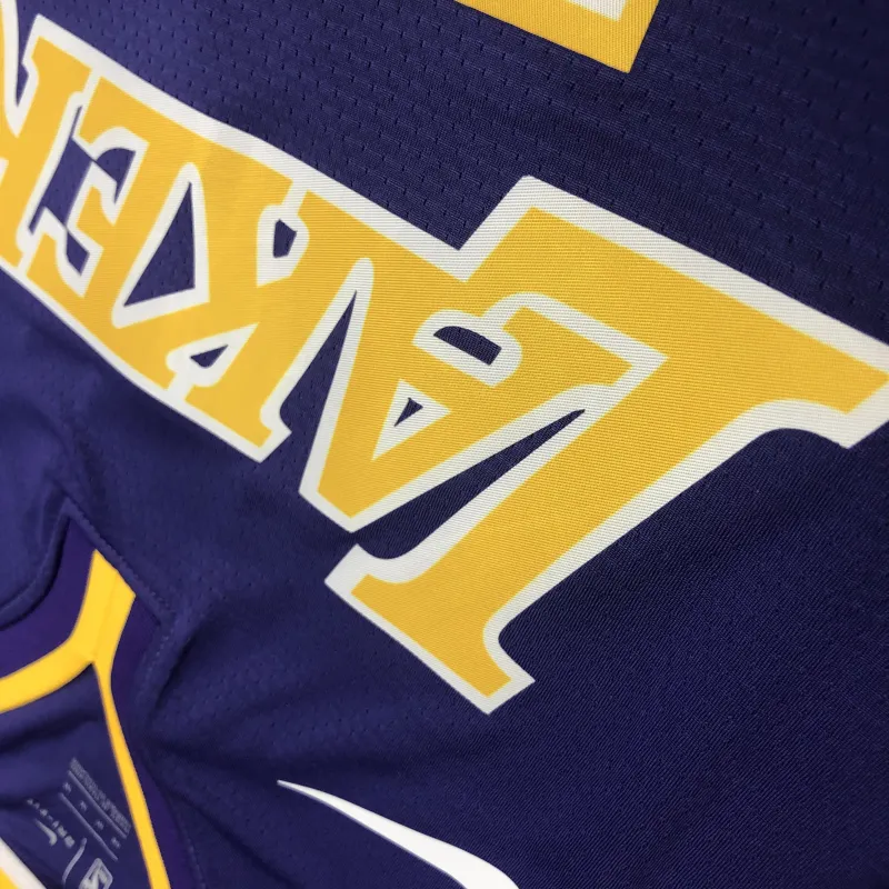 Los Angeles Lakers V-Neck Kobe Bryant #24 Purple Men’s Jersey