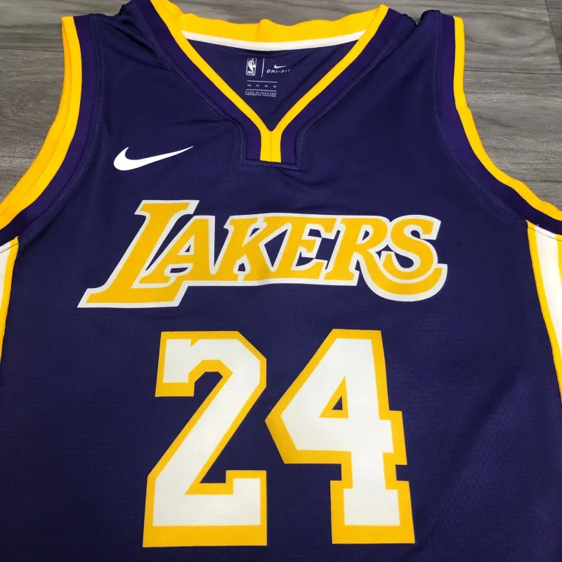 Los Angeles Lakers V-Neck Kobe Bryant #24 Purple Men’s Jersey