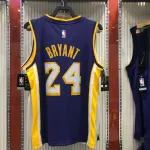 Los Angeles Lakers V-Neck Kobe Bryant #24 Purple Men’s Jersey