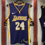 Los Angeles Lakers V-Neck Kobe Bryant #24 Purple Men’s Jersey