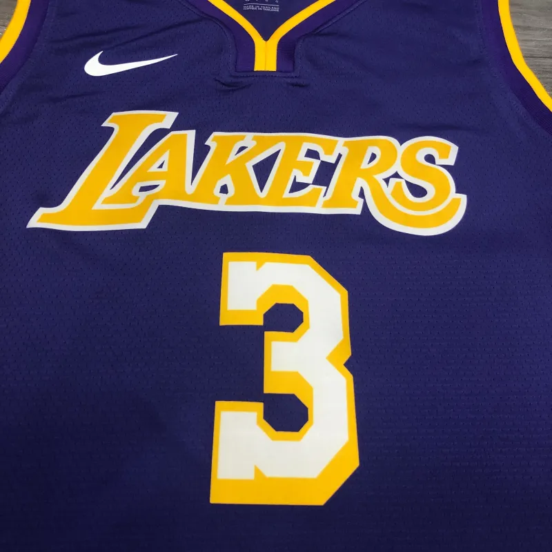 Los Angeles Lakers V-Neck Anthony Davis #3 Purple Men’s Jersey