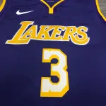 Los Angeles Lakers V-Neck Anthony Davis #3 Purple Men’s Jersey