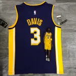 Los Angeles Lakers V-Neck Anthony Davis #3 Purple Men’s Jersey