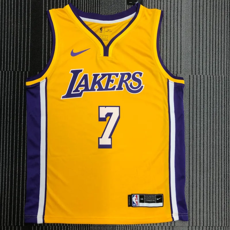 Los Angeles Lakers V-Neck Carmelo Anthony #7 Yellow Men’s Jersey