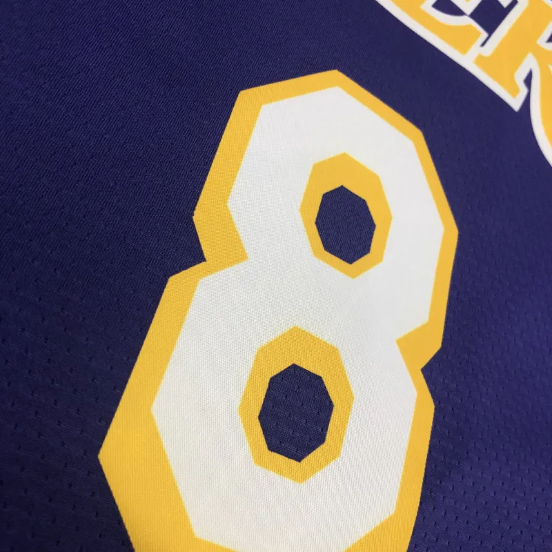 Los Angeles Lakers V-Neck Kobe Bryant #8 Purple Men’s Jersey