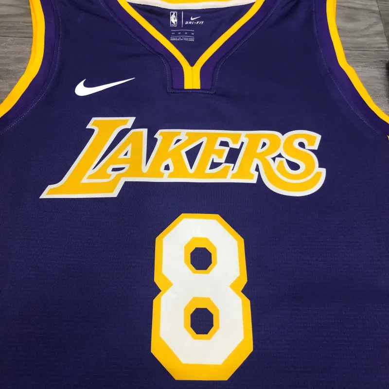 Los Angeles Lakers V-Neck Kobe Bryant #8 Purple Men’s Jersey