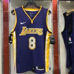 Los Angeles Lakers V-Neck Kobe Bryant #8 Purple Men’s Jersey