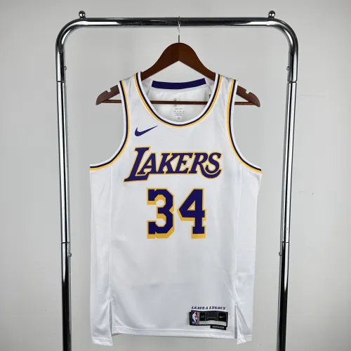 Los Angeles Lakers Shaquille O'Neal #34 White Men's Jersey