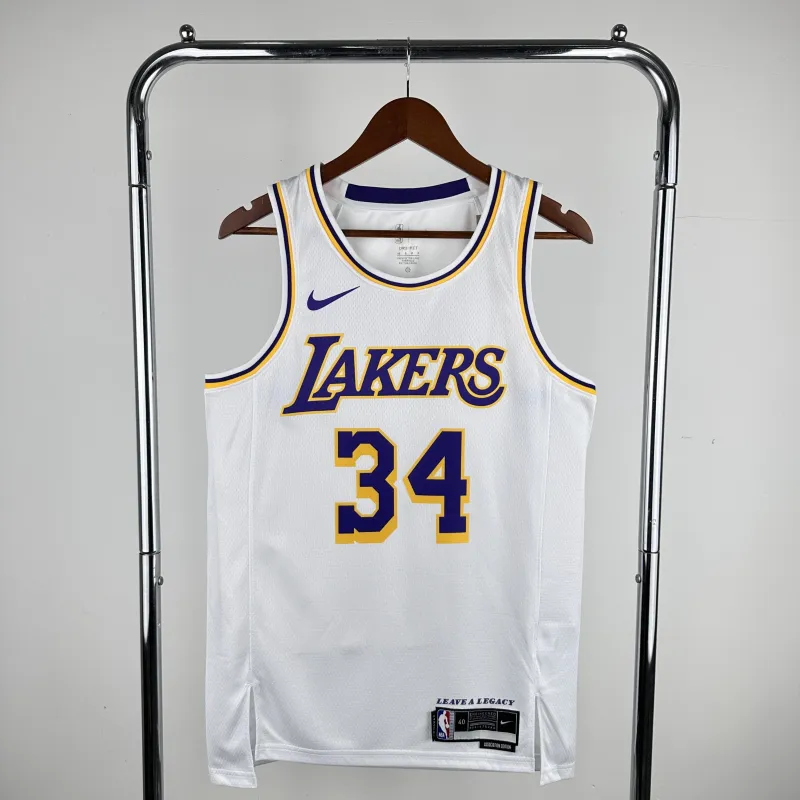 Los Angeles Lakers Shaquille O’Neal #34 White Men’s Jersey