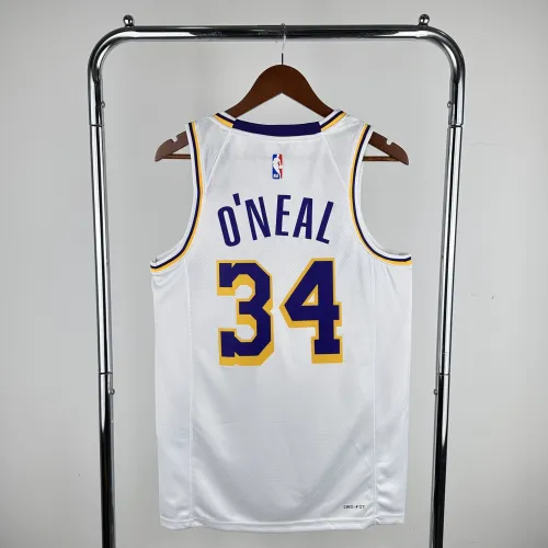 Los Angeles Lakers Shaquille O’Neal #34 White Men’s Jersey