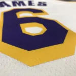 Los Angeles Lakers LeBron James #6 White Men’s Jersey