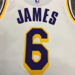 Los Angeles Lakers LeBron James #6 White Men’s Jersey