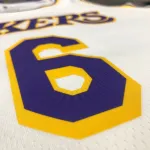Los Angeles Lakers LeBron James #6 White Men’s Jersey