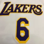 Los Angeles Lakers LeBron James #6 White Men’s Jersey