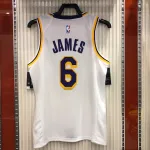 Los Angeles Lakers LeBron James #6 White Men’s Jersey