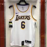 Los Angeles Lakers LeBron James #6 White Men’s Jersey