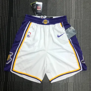 Calções brancos dos Los Angeles Lakers para homem
