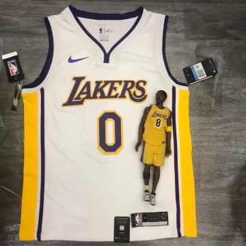 Los Angeles Lakers V-Neck Kyle Kuzma #0 White Men's Jersey