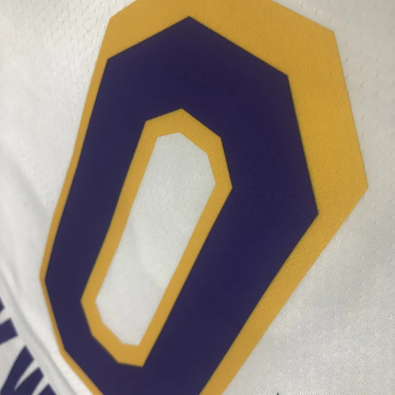 Los Angeles Lakers V-Neck Kyle Kuzma #0 White Men’s Jersey