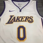 Los Angeles Lakers V-Neck Kyle Kuzma #0 White Men’s Jersey