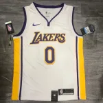 Los Angeles Lakers V-Neck Kyle Kuzma #0 White Men’s Jersey
