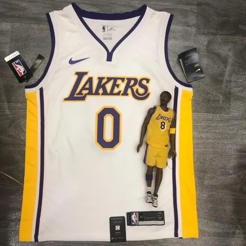 Maglia Los Angeles Lakers Nick Young #0 Bianco Uomo con scollo a V
