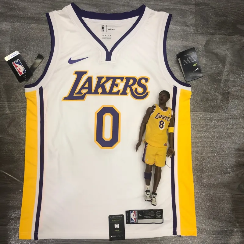 Los Angeles Lakers V-Neck Nick Young #0 White Men’s Jersey