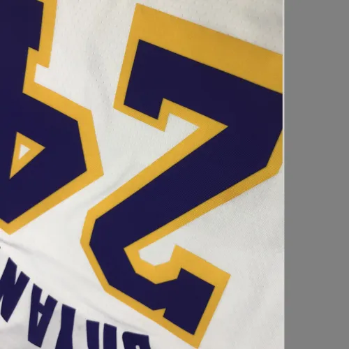 Los Angeles Lakers V-Ausschnitt Kobe Bryant #24 Weiß Herren Trikot