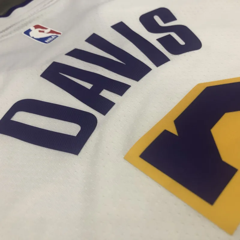Los Angeles Lakers V-Neck Anthony Davis #3 White Men’s Jersey