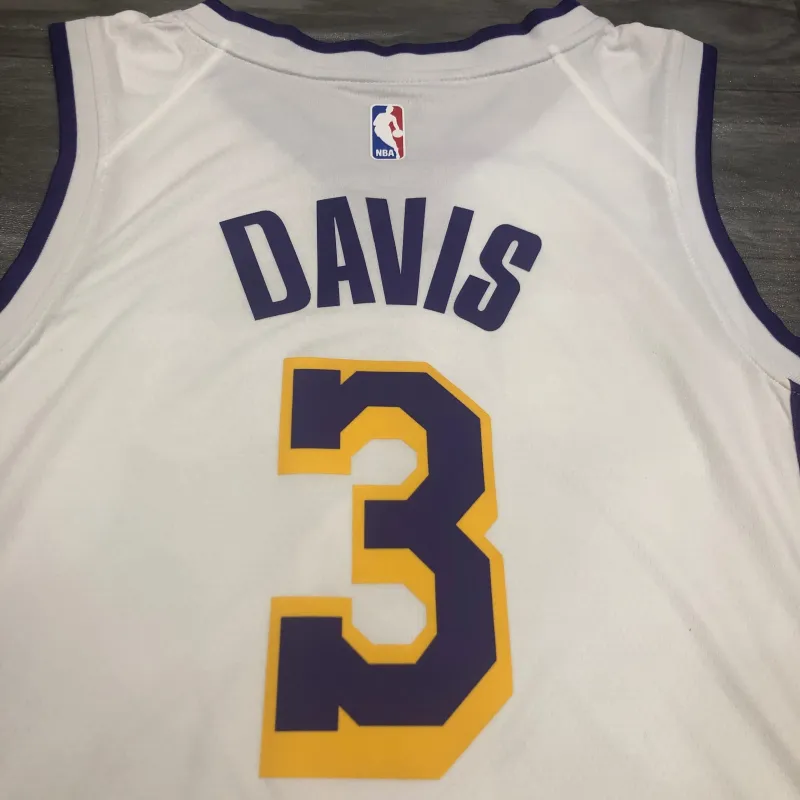 Los Angeles Lakers V-Neck Anthony Davis #3 White Men’s Jersey