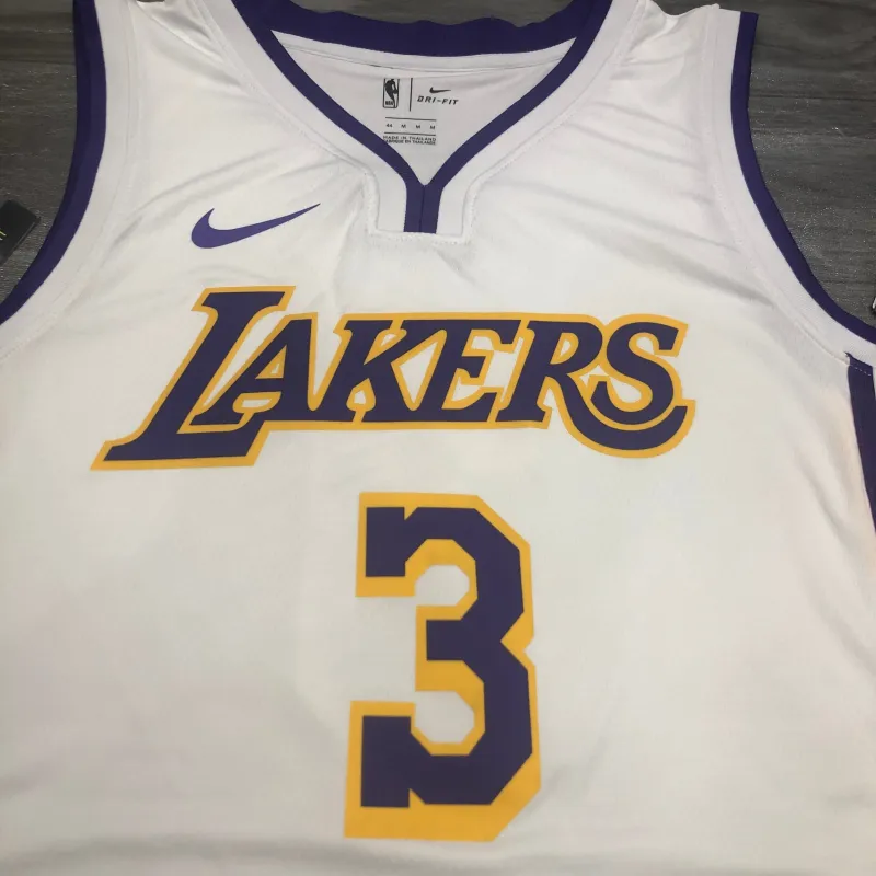 Los Angeles Lakers V-Neck Anthony Davis #3 White Men’s Jersey