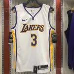 Los Angeles Lakers V-Neck Anthony Davis #3 White Men’s Jersey