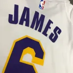Los Angeles Lakers V-Neck LeBron James #6 White Men’s Jersey