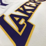 Los Angeles Lakers V-Neck LeBron James #6 White Men’s Jersey