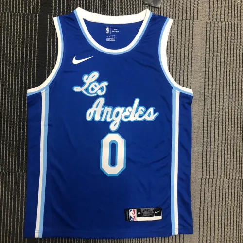 Los Angeles Lakers Russell Westbrook #0 Blue Men's Jersey