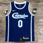 Los Angeles Lakers Latin Singer Collaboration Nick Young #0 Blue Men’s Jersey