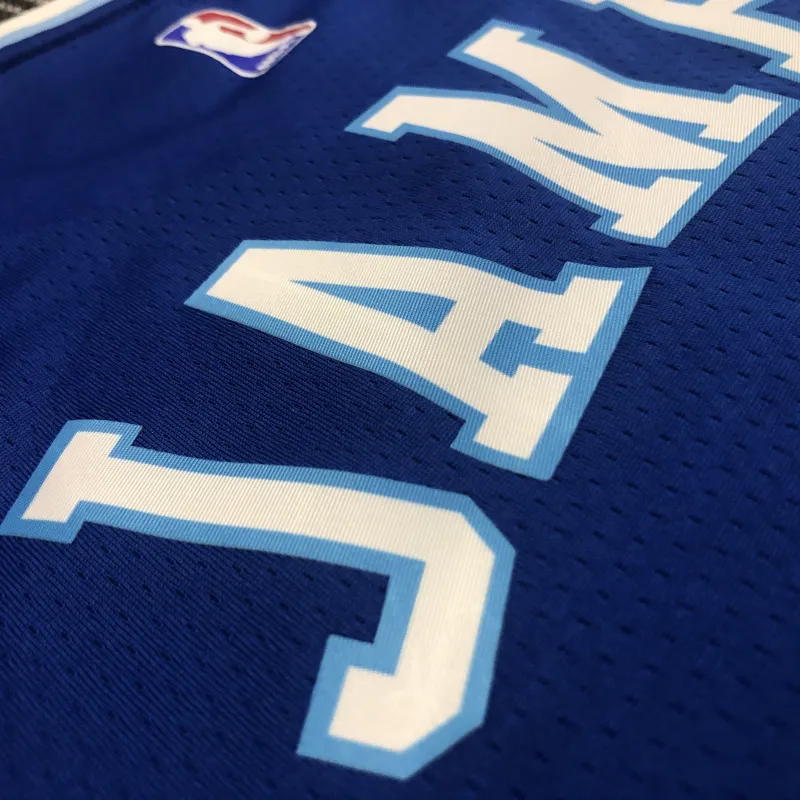 Maglia da uomo blu dei Los Angeles Lakers con il numero #6 di LeBron James