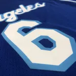 Maglia da uomo blu dei Los Angeles Lakers con il numero #6 di LeBron James