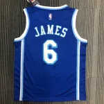 Maglia da uomo blu dei Los Angeles Lakers con il numero #6 di LeBron James