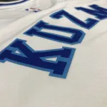 Los Angeles Lakers Retro Latin Singer Collaboration Kyle Kuzma #0 Maglia da Uomo Bianca