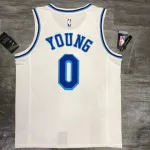 Los Angeles Lakers Retro Latin Singer Collaboration Nick Young #0 White Men’s Jersey