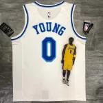 Los Angeles Lakers Retro Latin Singer Collaboration Nick Young #0 White Men’s Jersey