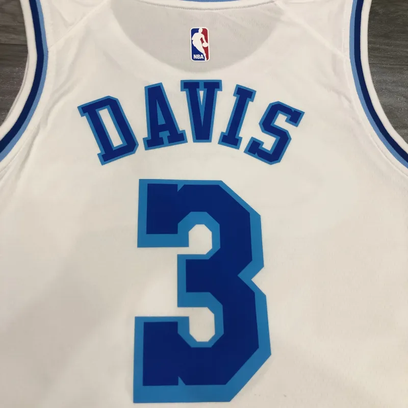 Maillot blanc homme Los Angeles Lakers Retro Latin Singer Collaboration Anthony Davis #3