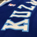 Los Angeles Lakers Retro Latin Singer Collaboration Kyle Kuzma #0 Blauw Herenshirt