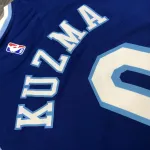 Los Angeles Lakers Retro Latin Singer Collaboration Kyle Kuzma #0 Blauw Herenshirt