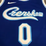 Los Angeles Lakers Retro Latin Singer Collaboration Kyle Kuzma #0 Blauw Herenshirt