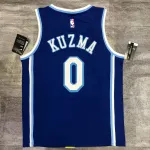 Los Angeles Lakers Retro Latin Singer Collaboration Kyle Kuzma #0 Blauw Herenshirt