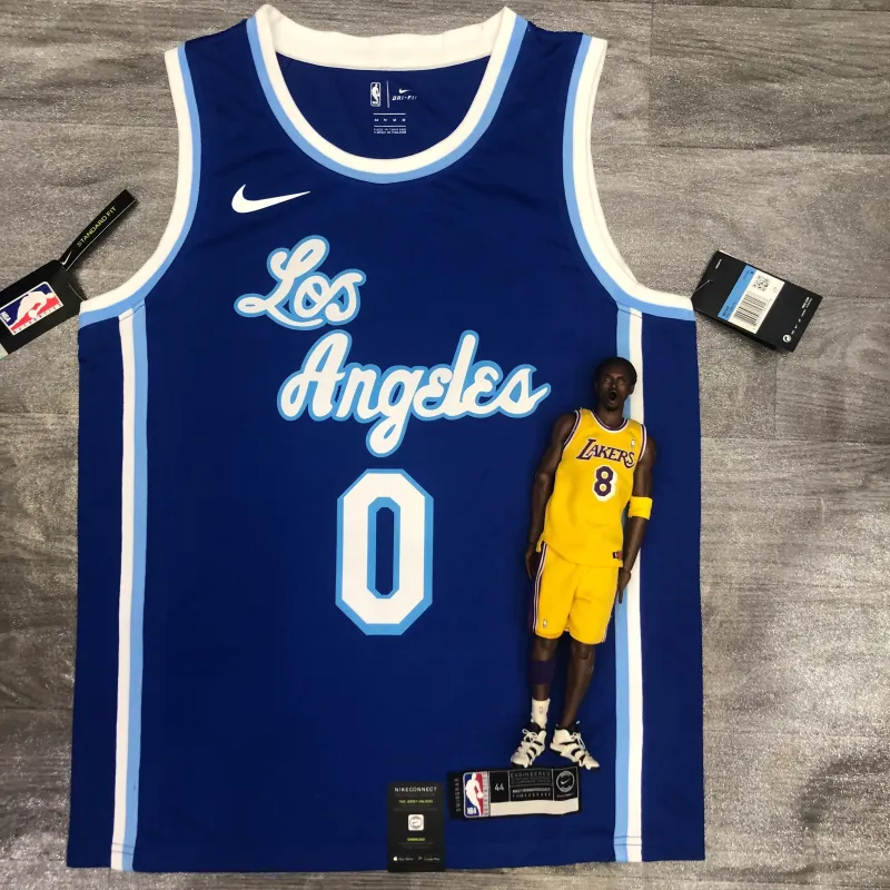 Los Angeles Lakers Retro Kyle Kuzma #0 Blue Men’s Jersey