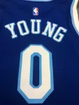 Los Angeles Lakers Retro Nick Young #0 Blau Herren Trikot