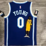 Los Angeles Lakers Retro Nick Young #0 Blau Herren Trikot